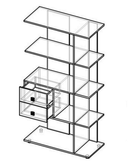Стеллаж ДЖЕРСИ левый