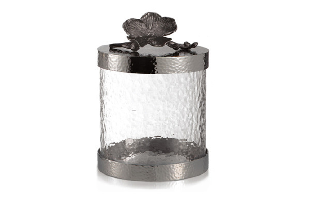 Банка для сыпучих продуктов 15см Michael Aram Черная орхидея