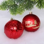 Набор ёлочных украшений «Wish» 6 см + 4 см (50 предмета), Красный