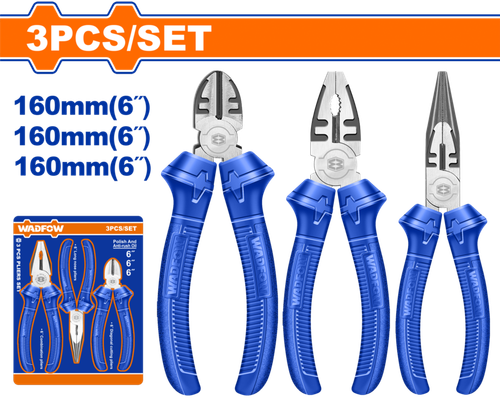 Набор плоскогубцев 3 шт (5/20) WADFOW WPS0623