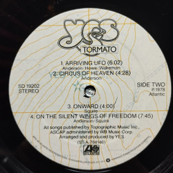 Винтажная виниловая пластинка LP Yes Tormato (USA 1978)