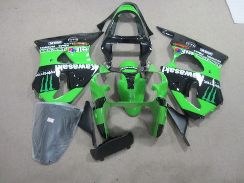 Комплект пластика для мотоцикла Kawasaki ZX-6R 00-02 Зеленый