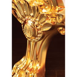 Ванна Migliore Bella на лапах с декором  черная/золото ножки MIGLIORE 170х80см 26979