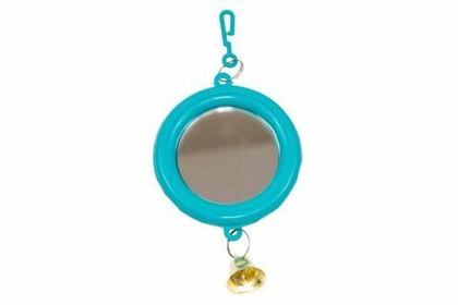 ДАРЭЛЕНД Зеркало для птиц, малое круглое с колокольчиком