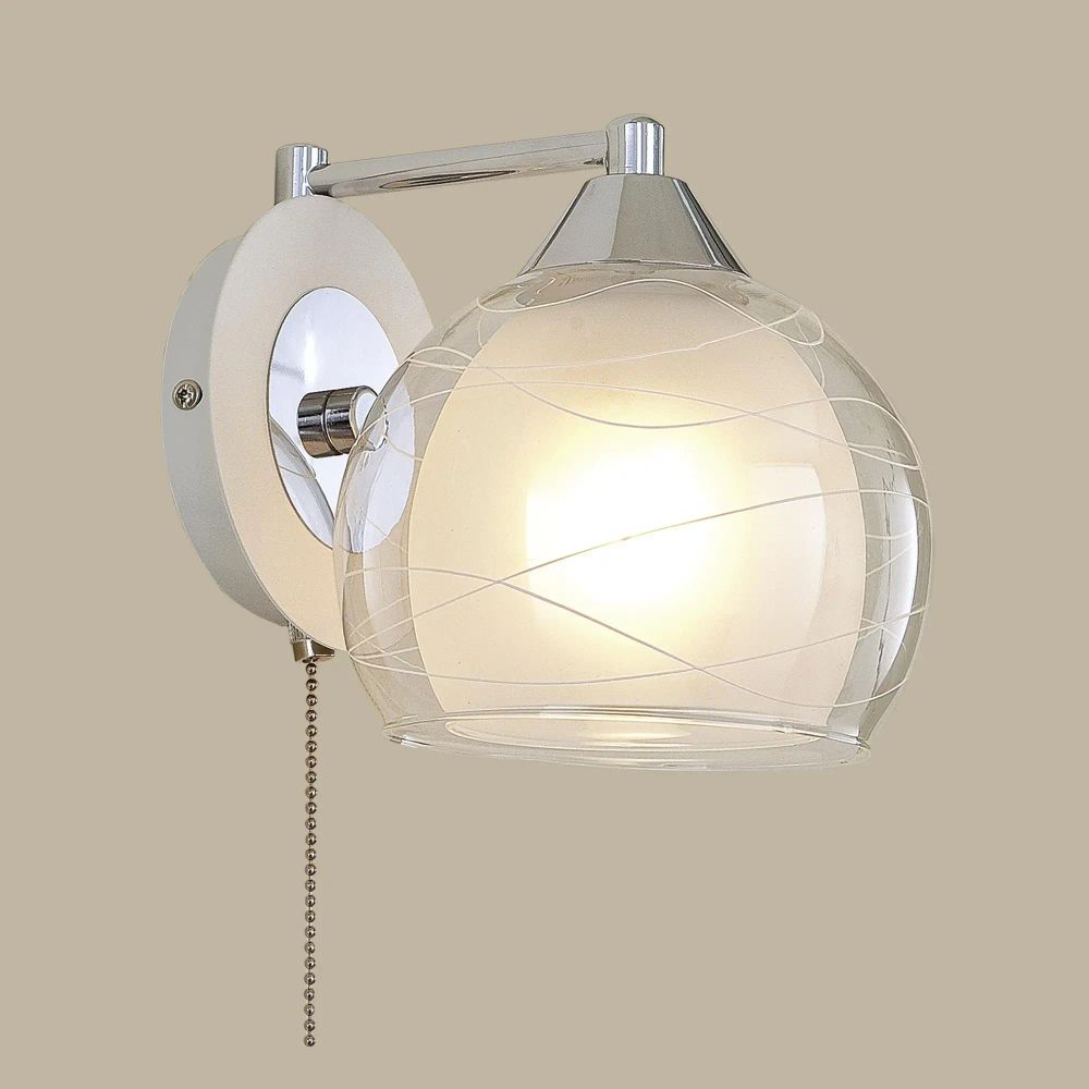 Citilux Буги CL157311 Бра с выключателем Белое Хром