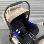 Коляска-трансформер Sweet Kids 608 3в1 Хаки текстиль на золотой раме