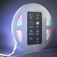 Светодиодная лента 24В COB 18Вт/м 5м IP 20 Адресная (SPI) Цветная (RGB) 201250 Led Strip 201250