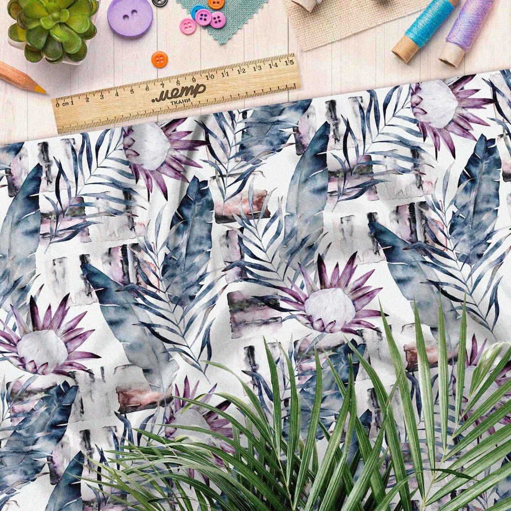 Ткань таффета захватывающая красота яркого цветения