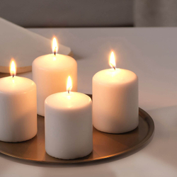 IKEA LINDRANDE  (ИКЕА ЛИНДРАНДЕ)  -  Подсвечник, золотой цвет, 22 см