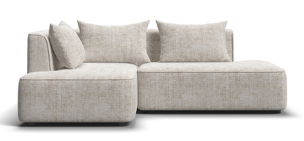 Угловой диван левый Кинг Твин Шенилл Смарт кварц