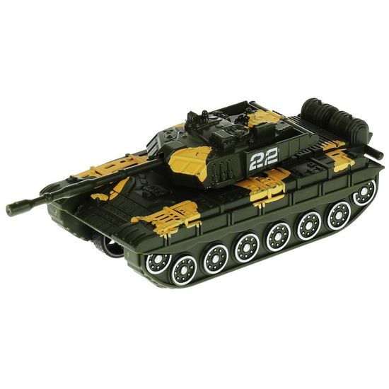 Модель металл ТАНК 12 см, подвижные детали, инерц., кор. Технопарк
