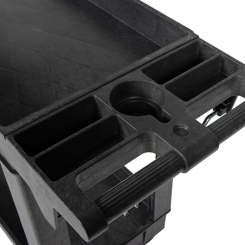 OPT-608S Тележка пластиковая, 2 полки, удлиненная