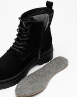 Ботинки женские натуральная кожа с байкой, черные