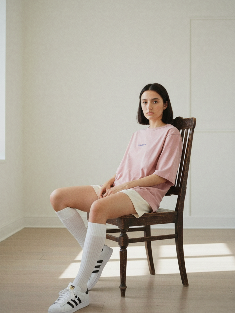 Футболка оверсайз женская розовый Meditation