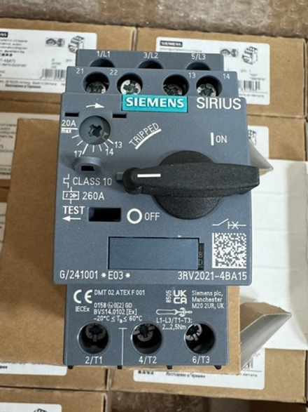 Автоматический выключатель 3RV2021-4BA15 Siemens