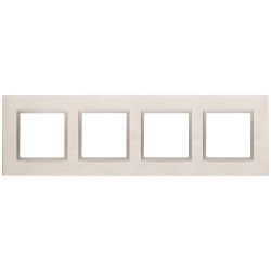 14-5204-04 ЭРА Рамка на 4 поста, металл, Эра Elegance, шампань+шамп