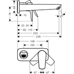 Смеситель для раковины Hansgrohe Talis E 71734670 черный матовый