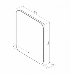 Зеркало с подсветкой ART&MAX Ravenna AM-Rav-600-700-DS-F
