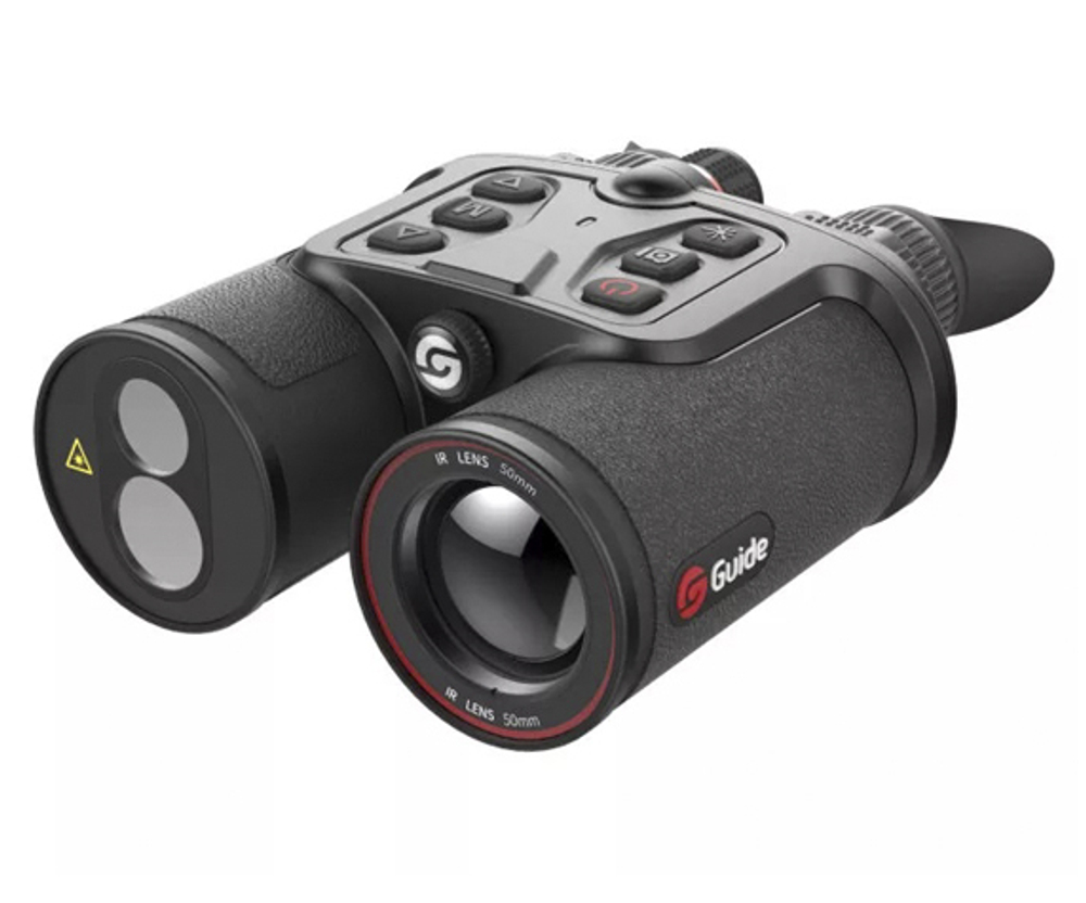 Тепловизионный бинокль Guide TN450 LRF (3,2-12,8x, 50mm/F1.2,сенсор 400х300, Vox, 17μm, Wi-Fi, видеозапись, дальномер 600м)