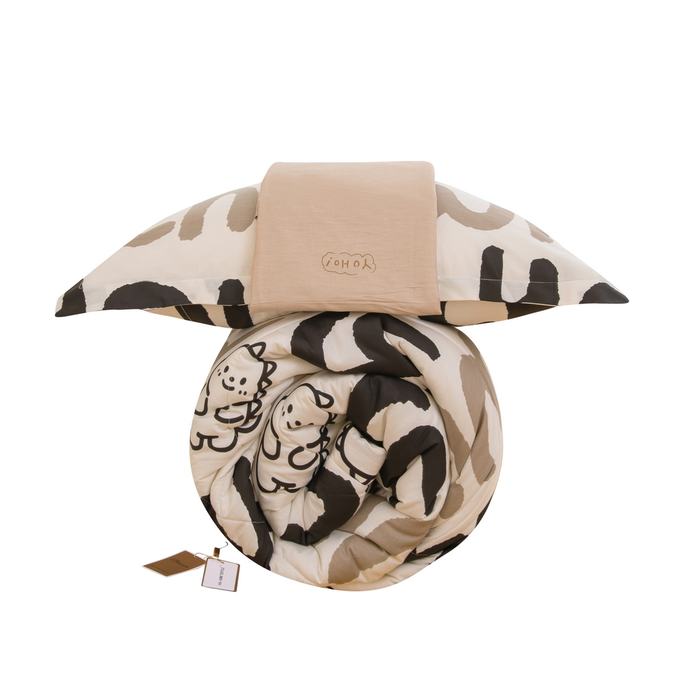 Комплект постельного белья Сатин с Одеялом Young 100% хлопок на резинке OBKR027