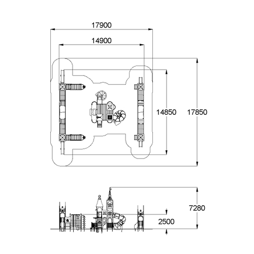Детский игровой комплекс «Изумрудный город»