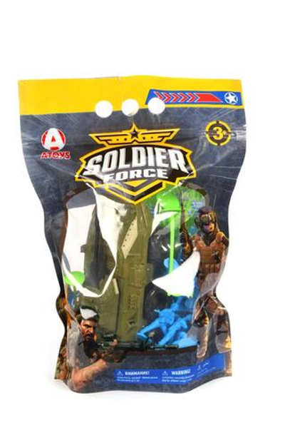 Пластмассовая игрушка "БТР солдат набор" упакет пвх.пакет