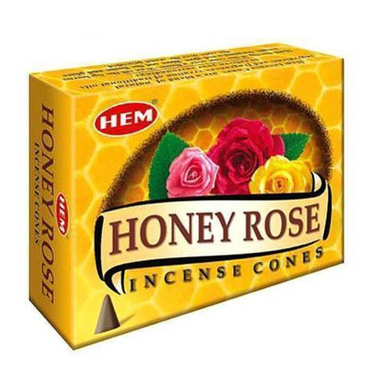 HEM Honey Rose Благовоние-конус Мед Роза, 10 шт