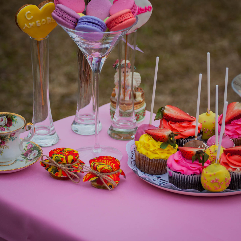 Бонбоньерка с медом на свадьбу, 35 грамм, стиль "Хохлома"