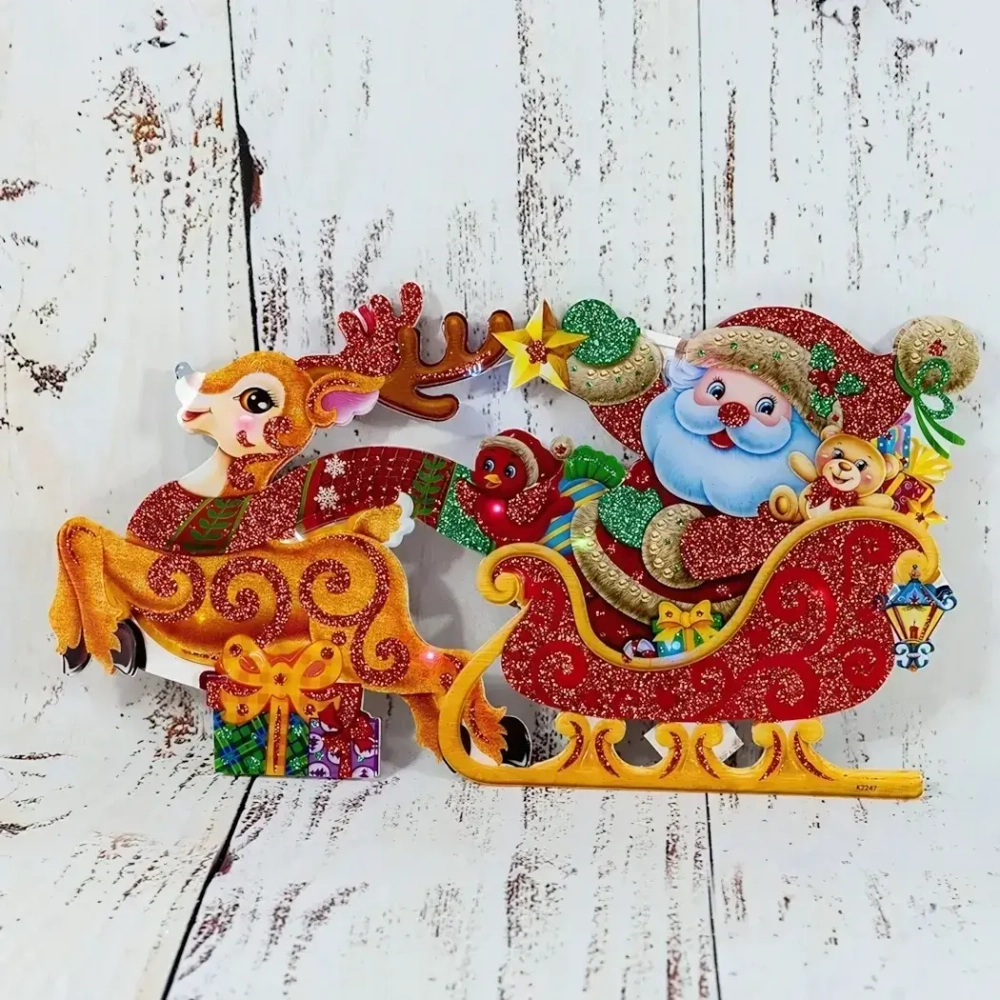 Панно НОВОГОДНЕЕ ! с подсветкой 30*32см.