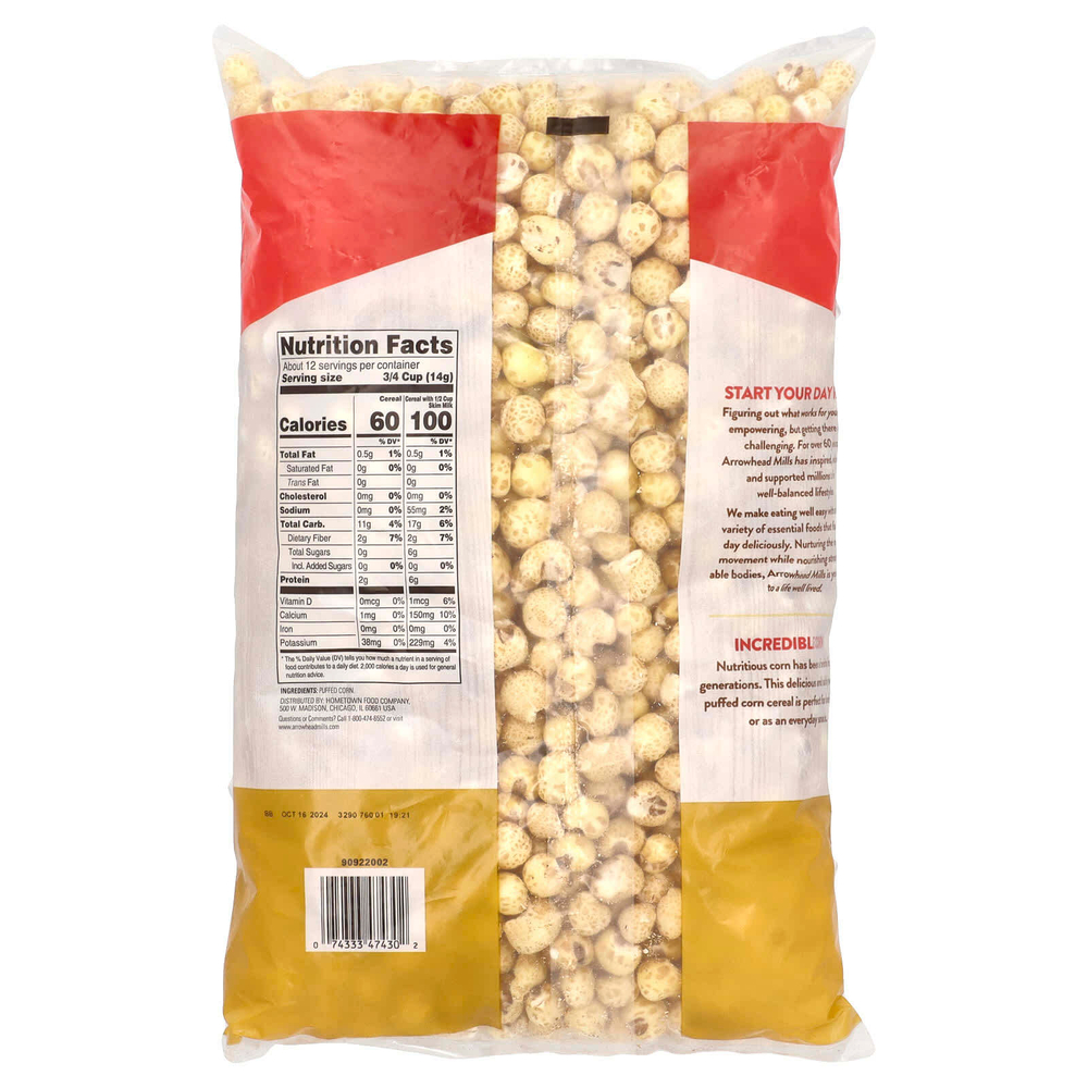Arrowhead Mills, Воздушные кукурузные хлопья, 170 г (6 унций)