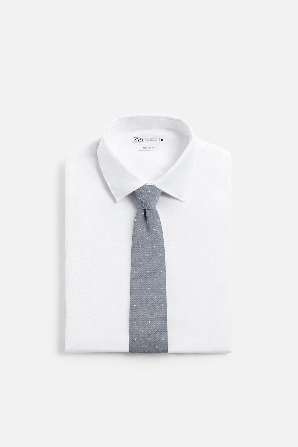 ZARA ГАЛСТУК В ГОРОШЕК, СВЕТЛЫЙ ИНДИГО