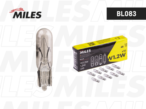 Лампа накаливания W1.2W 12V W2x4.6d Miles