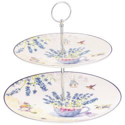 БЛЮДО ДВУХЪЯРУСНОЕ LEFARD "ПРОВАНС ЛАВАНДА" 20,5 / 27 СМ (КОР=18ШТ.)