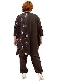 Брюки-султанки из вискозы Брауни