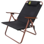 Кресло складное c подлокотниками до 120 кг DC-6018, 59*52*88 см, цвет: чёрный, каркас алюминий, ТуристМастер