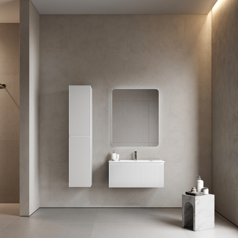 Тумба подвесная Sancos Snob R 1.0 с одним ящиком 890х445х406, Bianco, SNR1.090W