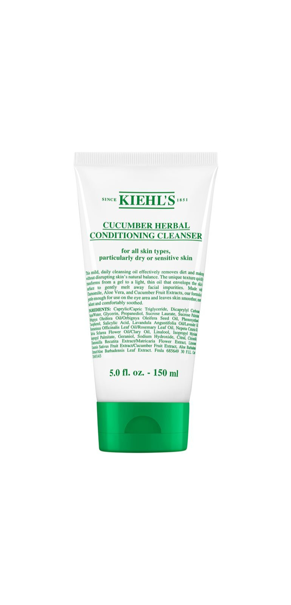 Kiehl's Cucumber Conditioning Cleanser - нежная очищающая эмульсия для всех типов кожи, включая чувствительную кожу /   150  ml  / GTIN 3605971482144