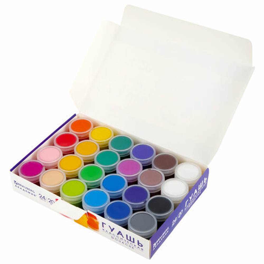 Гуашь 24 цвета(ов) *20 мл Брауберг Классика (192367)