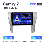 Teyes CC2 Plus 10,2"для Toyota Camry 7 2014-2017