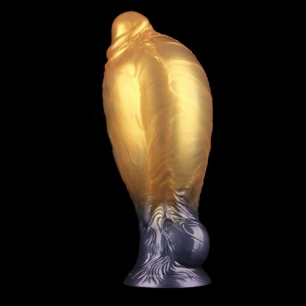 Фаллоимитатор надувной Lovetoy AerosX (15,3×5 см) с двойной плотностью, золотистый