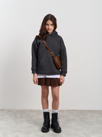 Толстовка с капюшоном для девочки  "Basic" темно-серый