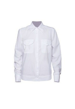 Рубашка белая офицерская мужская с длинным рукавом