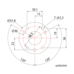 KUPO KS-427 SK Round Plate Ball head w/1/4"-20 threaded male Шаровая головка с площадкой