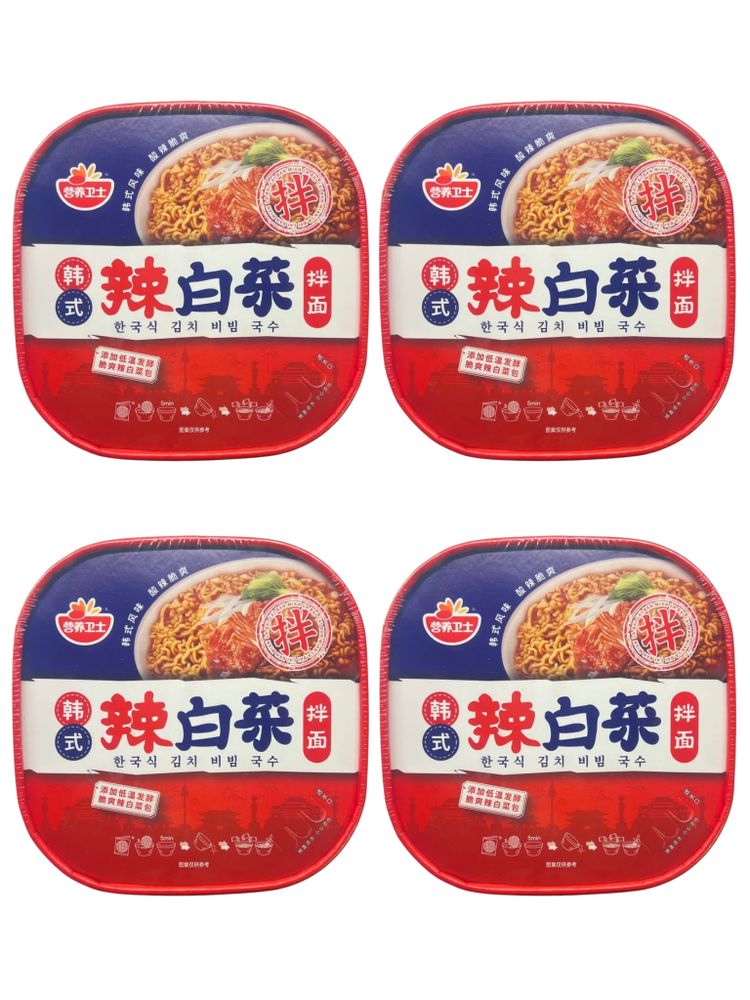 Лапша Yingyang Weishi С капустой по-корейски 138 г x 4 шт