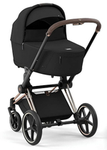 Коляска Cybex Priam IV Rosegold complete Aton B2 Bay Blue Base One 4 в 1 Sepia Black