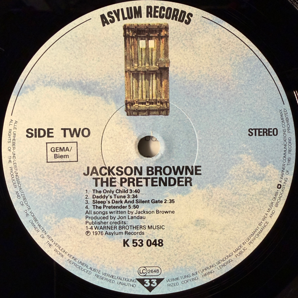 Jackson Browne ‎– The Pretender (Германия)