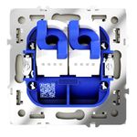 Розетка компьютерная встраиваемая VOLTUM S70 двойная RJ45+RJ45 кат.6, (шелк)