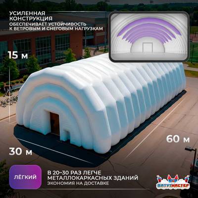 Быстровозводимый ангар для мероприятий «ФестивальДом», 60×30×15 м