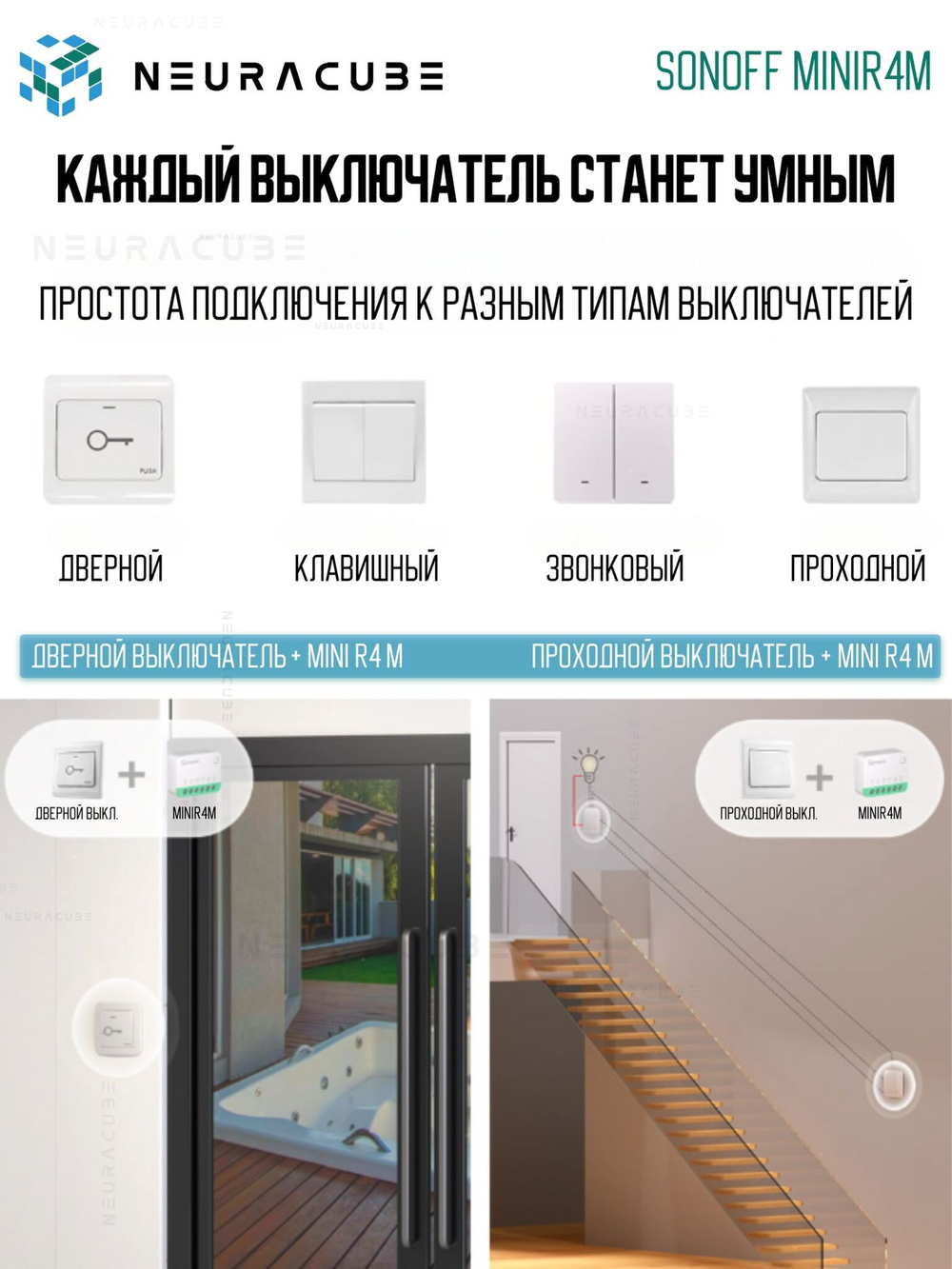 Matter реле Sonoff MINIR4M Extreme, 10А/2200Вт (Работает с Алисой)