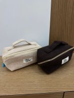 HEY GLOW Косметичка вельвет,велюр молочный, коричневый (большой)